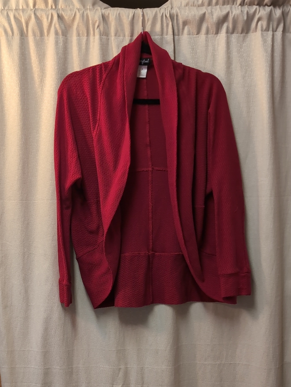Sprytual | Ladies' Open-Front Draped Cocoon Cardigan